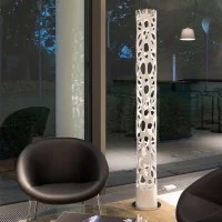 Artemide New Nature Lampada LED da Terra Bianca a Doppia Artemide New Nature Lampada LED da Terra Bianca a Doppia