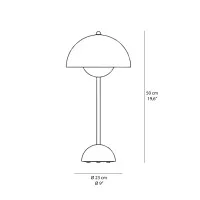 & Tradition Flowerpot VP3 Metal Table Lamp with Diffused Light