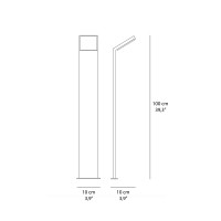 Ideal Lux Style PT Anthracite LED Floor Bollard Lamp in