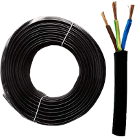 Cavo Nero in Neoprene 3x1 mm2 H07RN-F Tripolare 1 metro