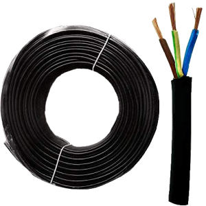 Cavo Nero in Neoprene 3x1 mm2 H07RN-F Tripolare 1 metro