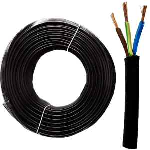Cavo Nero in Neoprene 3x1 mm2 H07RN-F Tripolare 1 metro
