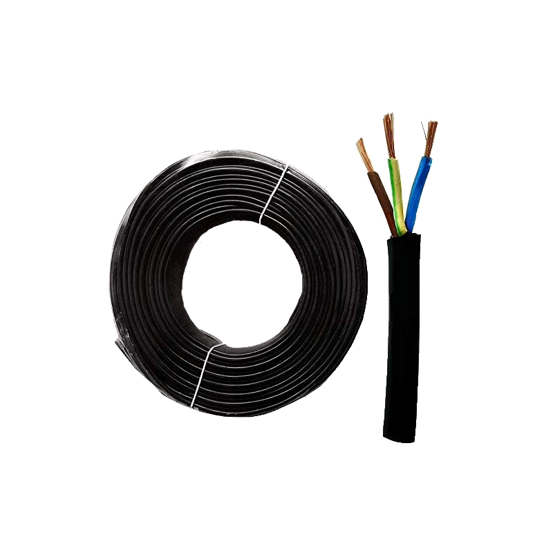 Black cable in Neoprene 3x1 mm2 H07RN-F Tripolar 1 meter