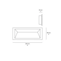 Lampo Rectangular Ultra-flat Inclined Step Light Tricolor