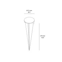 Flos Black Stake Accessory for Bollards with Base for Ground