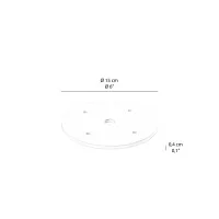 Ideal Lux Base Rotonda Ø15cm per Lampada da Terra Hub PT