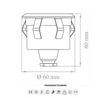 Lampo RGB 1.8W LED 12V Recessed Spotlight Walkable For Outdoor