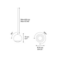 Lodes Spider Lampada LED Dimmerabile a Sospensione Orientabile