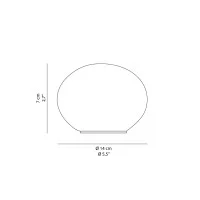 Ideal Lux Smarties TL1 Lampada LED Ovale da Tavolo in Vetro da
