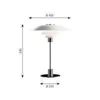 Louis Poulsen PH 4/3 Lampada da Tavolo Bianco By Poul Henningsen
