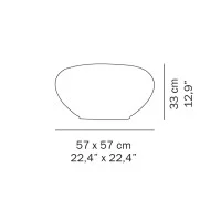 Oluce Pill-Low Bianco Lampada Cuscino da Terra per Esterno a