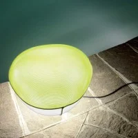Oluce Pill-Low Bianco Lampada Cuscino da Terra per Esterno a