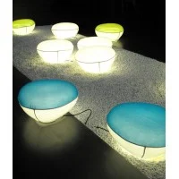 Oluce Pill-Low Bianco Lampada Cuscino da Terra per Esterno a