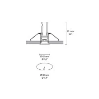 iGuzzini Laser Fixed Comfort Round LED Recessed Spotlight with