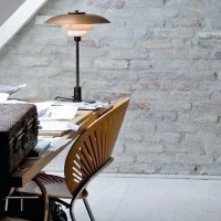 Louis Poulsen PH 4/3 Lampada da Tavolo Bianco By Poul Henningsen