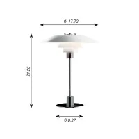 Louis Poulsen PH 4/3 Lampada da Tavolo Bianco By Poul Henningsen