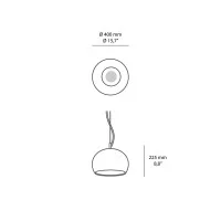 iGuzzini Conero S 400mm LED Pendant Lamp Dome by Luigi Massoni