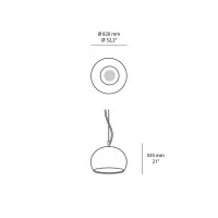 iGuzzini Conero L 820mm LED Pendant Lamp Dome by Luigi Massoni