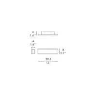 Ai Lati Riga LED Wall and Ceiling Lamp Horizontal Applique for Ai Lati Riga LED Wall and Ceiling Lamp Horizontal Applique for