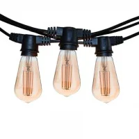 String Lights Black 10 Lamp holder E27 11.5mt Extendable LED