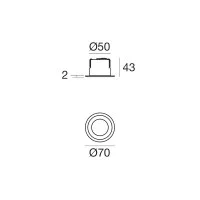iLed Techo R Recessed Spotlight Outdoor LED 3W 2700K 15° 363lm