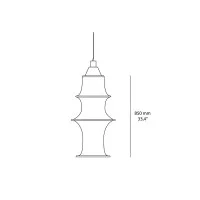 Artemide Accessory Fabric 85 and Metal Rings Inox for Falkland
