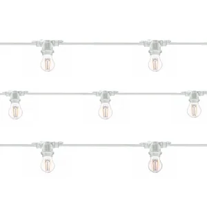 Catenaria Luminosa Cordoniera Bianco 11 Lampadine LED E27 12,5