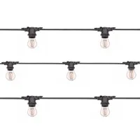Catenaria Luminosa Cordoniera Nera 11 Lampadine LED E27 12,5