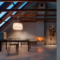 Louis Poulsen Collage Suspension Lamp with Three White Screens