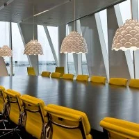 Louis Poulsen LC Shutters Suspension Lamp with White Anti-glare