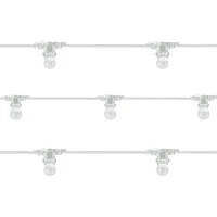 Catenaria Luminosa Cordoniera Bianco 11 Lampadine LED Opaline