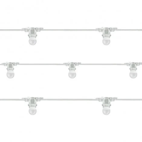 Catenaria Luminosa Cordoniera Bianco 11 Lampadine LED Opaline