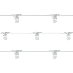 Catenaria Luminosa Cordoniera Bianco 11 Lampadine LED Opaline
