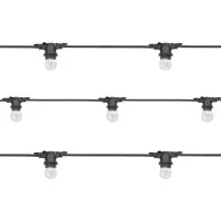 Lampo Black String Light 11 opal LED bulbs E27 12.5 meter IP65