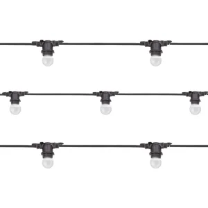 Catenaria Luminosa Cordoniera Nera 11 Lampadine LED Opaline E27