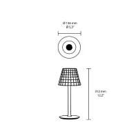 iGuzzini Sirolo d130 LED Table Lamp in PMMA with Diffused Light