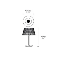 iGuzzini Sirolo d420 LED Table Lamp in PMMA with Diffused Light