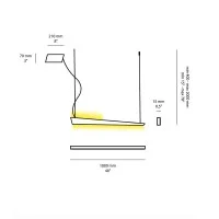 Cattaneo Katana 100S Lampada da Sospensione a LED Dimmerabile a