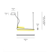 Cattaneo Katana 130S Lampada da Sospensione a LED Dimmerabile a