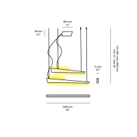Cattaneo Katana S2 Double Suspension LED Dimmable Lamp with