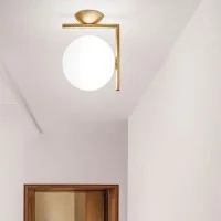 Flos IC C / W1 Outdoor Wall or Ceiling Lamp in Glass for