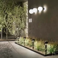 Flos IC C / W1 Outdoor Wall or Ceiling Lamp in Glass for