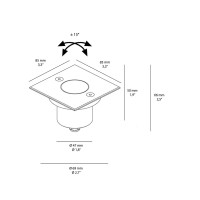 Luce & Light Bright 2.9 Square Adjustable and Carriageable LED