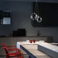 Lodes Random Dimmable LED Suspension Lamp in Blown Glass By