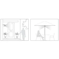 Sovil World LED Biemission Wall Lamp in Aluminum for Outdoor
