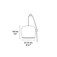 Flos AIM SMALL LED con CAVO e SPINA Lampada Sospensione