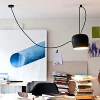 Flos AIM LED Single Suspension Ceiling Lamp Design by Bouroullec