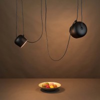 Flos AIM x 2 Light Points LED Suspension Pendant Lamp Blue Steel