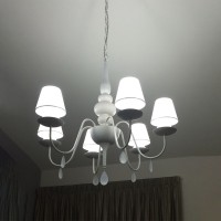 Ideal Lux Blanche SP6 Suspension Chandelier with 6 Lights for