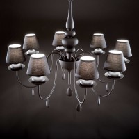 Ideal Lux Blanche SP6 Suspension Chandelier with 6 Lights for